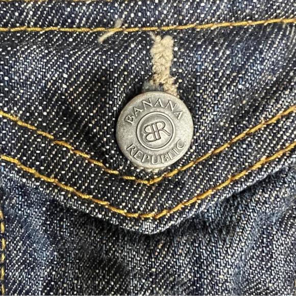 Banana Republic Premium Denim Cropped Dark Wash Jean Jacket Size XS - Picture 5 of 15